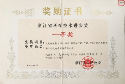 浙江省科学技术进取奖一等奖-抗电磁滋扰猛锌TS系列